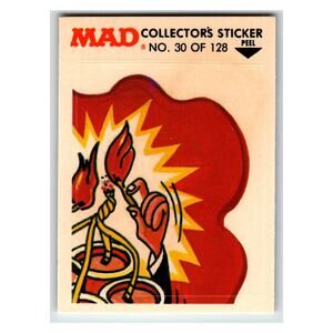 MAD Collectors Sticker No. 30 of 128 1983 Fleer Vintage